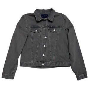 Calvin Klein Jeans Cropped Designer Denim Jean Jacket - Womens Large